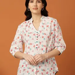 FFU Floral Print Shirt Style Top-picture-9