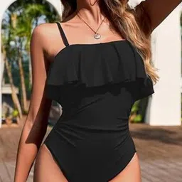 DREAM X FASHION Women Shoulder Straps Ruffle Bodysuit-picture-33