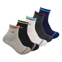 One8 Men Pack Of 5 Striped Above Ankle-Length Gym Socks-50