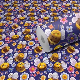 DeCorner Purple & Yellow Printed Self Adhesive Wall Designer Sticker-picture-43