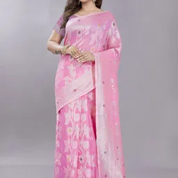 Rani Saahiba Floral Zari Art Silk Chanderi Saree-picture-16
