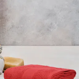 Dollar Red Cotton 600 GSM Bath Towel-12