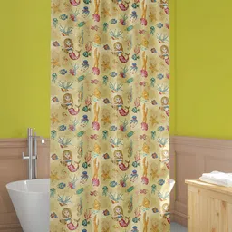 ArtzFolio Yellow Printed Waterproof Shower Curtain-image-23