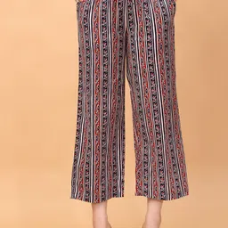 RANGRIWAZ Women Relaxed Pleated Trousers-image-85