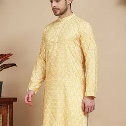 Anouk Rustic Men Floral Printed Sequinned Kurta image 4