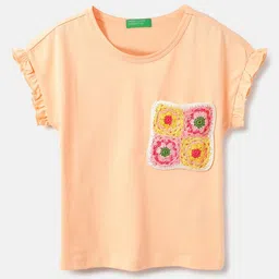 United Colors of Benetton Girls Graphic Printed Pure Cotton T-shirt-image-98