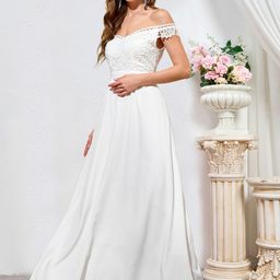 bebe Off-Shoulder Flutter Sleeve Maxi Dress-image-39