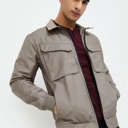Bossini Men Colourblocked Longline Bomber Jacket-6