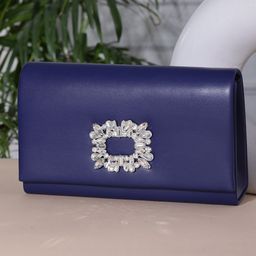 SAZARA Embellished Shoulder Strap Foldover Clutch-55