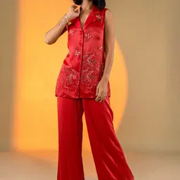 AMROOD Embroidered Top & Palazzos-image-11