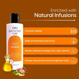 Souvenir Keratin & Argan Oil Sulphate Free Shampoo - 250 ml image 2