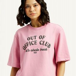 Levis Women Typography Printed Round Neck Relaxed Fit T-shirt-picture-21