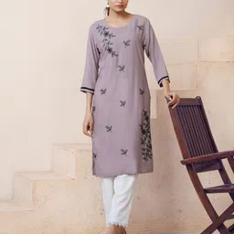 MISS CLOTHING Women Floral Embroidered Thread Work Kurti-picture-53