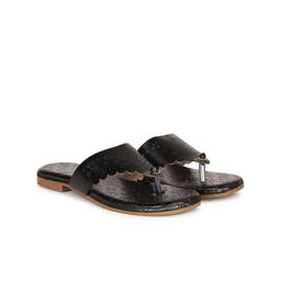 Commander Shoes Women Textured Open Toe Flats-30