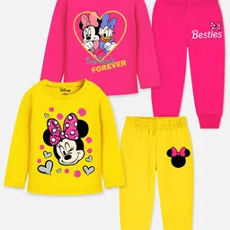 Disney By Miss and Chief Girls Printed T-shirt with Pyjamas-image-46