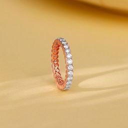 GIVA 14K Rose Gold Diamond Ring-image-76