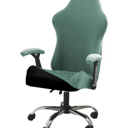 HOKIPO Green Jacquard Elastic Rotating Chair Seat Covers-image-74