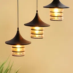 KINIS Black & Beige Aluminium Abstract Shaped Ceiling Lamp-picture-30