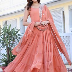 KALINI Women Tiered Kurta with Pyjamas & With Dupatta-49