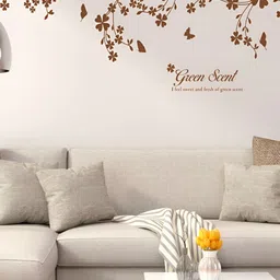 Aura Brown Self Adhesive Wall Sticker-image-99