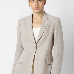 Van Heusen Woman Textured Single Breasted Formal Blazer-image-124