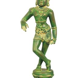 Exotic India 11" Vrishavahana Shiva Brass Sculpture Indian Handcrafted Idol Showpieces-image-23