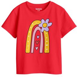 BonOrganik Girls Graphic Printed Round Neck Cotton T-shirt-image-54