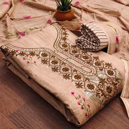 SAINOOR Embroidered Pure Cotton Unstitched Dress Material-picture-50