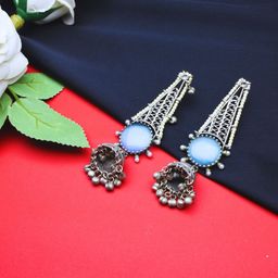 J & C Fashion Arena Women Classic OxidisedChandbalis Earrings-19