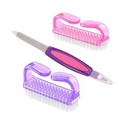 zemglam 3 Pcs Nail Cleaning Brush & Nail Filler-21