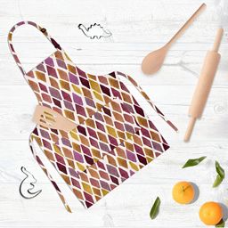 ArtzFolio White & Yellow Printed Cotton Aprons-image-60