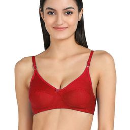 Samvar Red Cotton Non-Wired Non Padded Minimizer Bra-picture-44