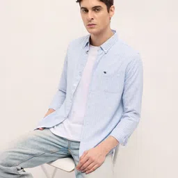 THE BEAR HOUSE Men Slim Fit Multi Stripes Opaque Striped Casual Shirt-image-83