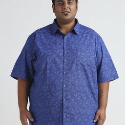 Sizeupp Men Plus Size Collared Neck Regular Fit Printed Casual Shirt-image-96