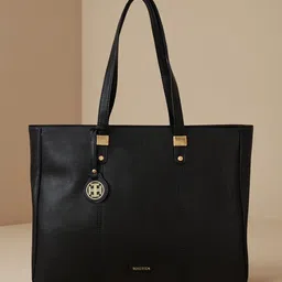 Toteteca PU Structured Shoulder Bag with Cut Work image 2