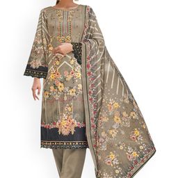 DRAVINAM Trends Embroidered Pure Cotton Unstitched Dress Material-image-72