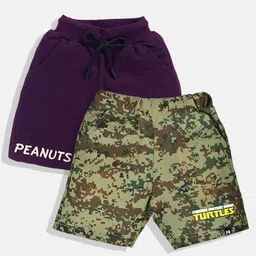YK X Minute Mirth Boys Pack Of 2 Printed Shorts-image-92