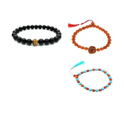 Divine souvenirs Unisex Set Of 3 Artificial Beaded Bracelets-picture-49