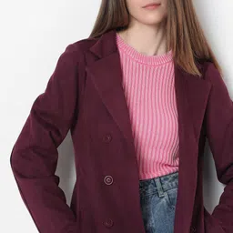 Vero Moda Notched Lapel Front Open Overcoat image 2