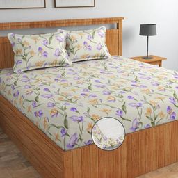 SHOMES Floral Superfine King Bedsheets-image-94