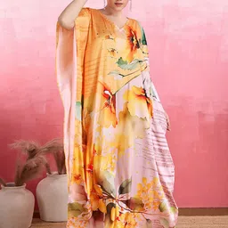 LABEL AARNA Sunray Glow Soft Satin Kaftan-image-53