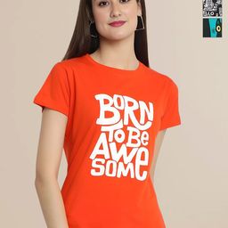 Mast & Harbour Women Typography 3 Printed Applique T-shirt-picture-21