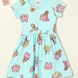 max Girls Printed Fit & Flare Dress-image-22