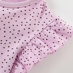 LULU & SKY Polka Dot Print Flutter Sleeve Top image 3