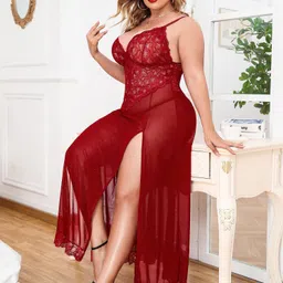 Beera Lace Embroidered Maxi Babydoll-picture-22