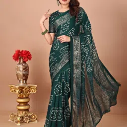 DIVASTRI Bandhani Poly Chiffon Designer Bandhani Saree-image-80
