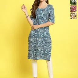 Anouk Rustic Women Pack of 4 Ethnic Motifs Printed Kurta-picture-1