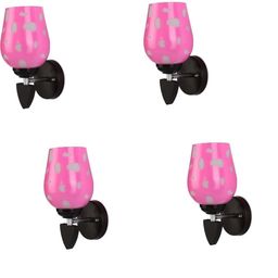 SOMIL Pink Glass Cylinder Wall Lamps-image-48