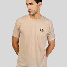 Greylongg Men Graphic Printed Round Neck Slim Fit T-shirt-image-100