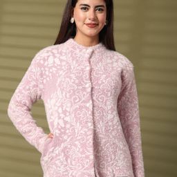 all about you Women Floral Mock Collar Front Open Cardigan-picture-18